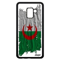 Чехол на смартфон Galaxy A8 2018, "Флаг Алжира на ткани" Государственный Utaupia