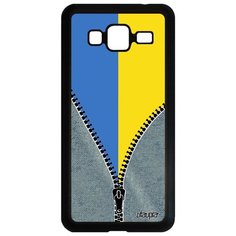 Чехол на смартфон Samsung Galaxy J3 2016, "Флаг Украины на молнии" Туризм Патриот Utaupia