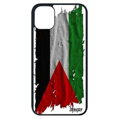 Чехол на смартфон Apple iPhone 11 pro max, "Флаг Палестины на ткани" Патриот Страна Utaupia