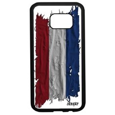 Чехол на смартфон Galaxy S7, "Флаг Голландии на ткани" Страна Государственный Utaupia