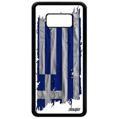 Чехол на смартфон Galaxy S8, "Флаг Греции на ткани" Страна Utaupia