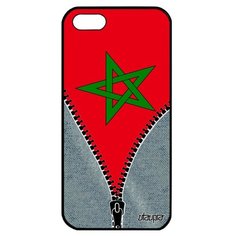 Чехол на смартфон Apple iPhone 5 5S SE, "Флаг Марокко на молнии" Государственный Туризм Utaupia