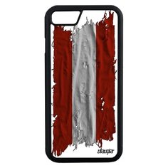 Чехол на смартфон iPhone 7, "Флаг Австрии на ткани" Страна Utaupia