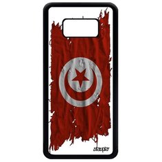 Чехол на смартфон Samsung Galaxy S8, "Флаг Туниса на ткани" Патриот Государственный Utaupia