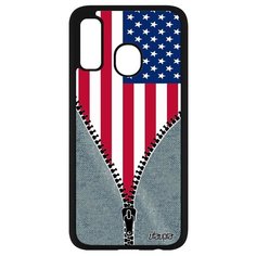 Чехол на смартфон Galaxy A40, "Флаг Соединенных Штатов на молнии" Путешествие Туризм Utaupia