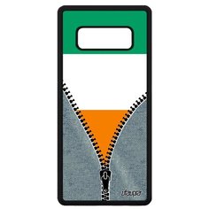 Чехол на смартфон Samsung Galaxy Note 8, "Флаг Кот-дИвуар на молнии" Путешествие Utaupia