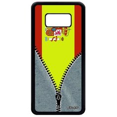 Чехол на смартфон Samsung Galaxy S8, "Флаг Испании на молнии" Туризм Государственный Utaupia