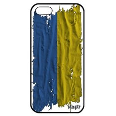 Чехол на смартфон Apple iPhone 5 5S SE, "Флаг Украины на ткани" Государственный Страна Utaupia