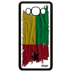 Чехол на смартфон Samsung Galaxy J5 2016, "Флаг Гвинеи Бисау на ткани" Государственный Utaupia