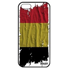 Чехол на смартфон Apple iPhone 5 5S SE, "Флаг Бельгии на ткани" Страна Патриот Utaupia