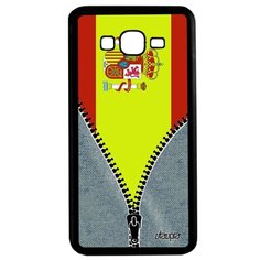 Чехол на смартфон Galaxy Grand Prime, "Флаг Испании на молнии" Страна Путешествие Utaupia