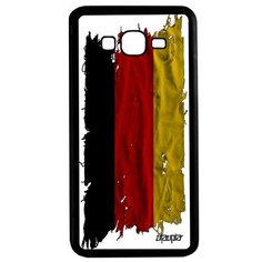 Чехол на смартфон Samsung Galaxy Grand Prime, "Флаг Германии на ткани" Государственный Utaupia
