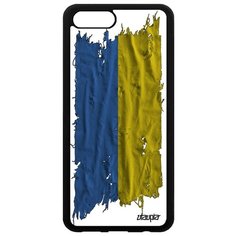 Чехол на смартфон Honor V10 / View 10, "Флаг Украины на ткани" Страна Патриот Utaupia