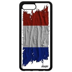 Чехол на смартфон Honor 10, "Флаг Франции на ткани" Патриот Страна Utaupia