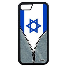 Чехол на смартфон Apple iPhone 8, "Флаг Израиля на молнии" Государственный Страна Utaupia