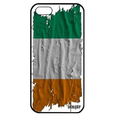 Чехол на смартфон Apple iPhone 5 5S SE, "Флаг Кот-дИвуар на ткани" Патриот Страна Utaupia