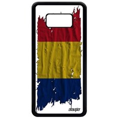 Чехол на смартфон Samsung Galaxy S8, "Флаг Румынии на ткани" Государственный Utaupia