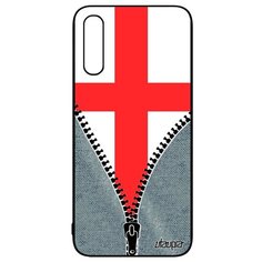 Чехол на смартфон Samsung Galaxy A50, "Флаг Англии на молнии" Государственный Страна Utaupia