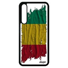 Чехол на смартфон Huawei P20 Pro, "Флаг Гвинеи на ткани" Страна Государственный Utaupia