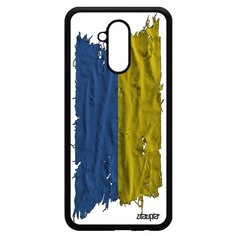 Чехол на смартфон Mate 20 lite, "Флаг Украины на ткани" Государственный Патриот Utaupia