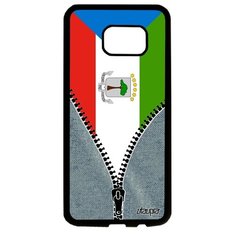 Чехол на смартфон Galaxy S7 Edge, "Флаг Гвинеи Экваториальной на молнии" Патриот Путешествие Utaupia