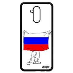 Чехол на смартфон Mate 20 lite, "Флаг России с руками" Путешествие Туризм Utaupia