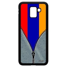 Чехол на смартфон Galaxy J6 2018, "Флаг Армении на молнии" Государственный Туризм Utaupia