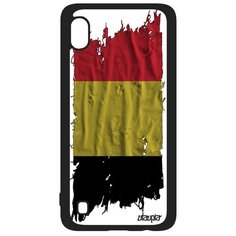 Чехол на смартфон Samsung Galaxy A10, "Флаг Бельгии на ткани" Страна Патриот Utaupia