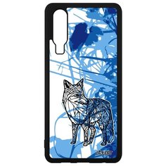 Чехол на смартфон Хуавей P30 уникальный дизайн Лиса Fox Охота Utaupia