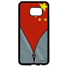 Чехол на смартфон Galaxy S7 Edge, "Флаг Китая на молнии" Государственный Туризм Utaupia