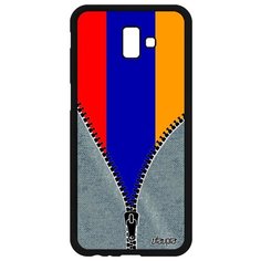 Чехол на смартфон Galaxy J6 Plus 2018, "Флаг Армении на молнии" Государственный Туризм Utaupia