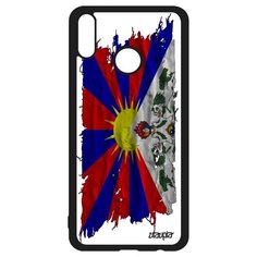 Чехол на смартфон Honor 8X, "Флаг Тибета на ткани" Страна Патриот Utaupia