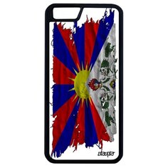 Чехол на смартфон Apple iPhone 6 6S Plus, "Флаг Тибета на ткани" Страна Utaupia