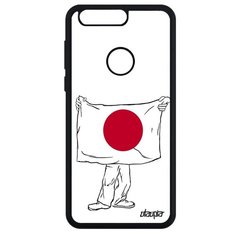 Чехол на смартфон Honor 8, "Флаг Японии с руками" Государственный Туризм Utaupia