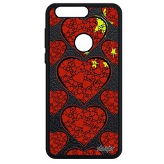 Чехол на смартфон Honor 8, "Флаг Китая с сердцем" Страна Любовь Utaupia