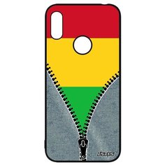 Чехол на смартфон Huawei Y6 2019, "Флаг Мали на молнии" Патриот Страна Utaupia