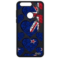 Чехол на смартфон Honor 8, "Флаг Новой Зеландии с сердцем" Любовь Путешествие Utaupia