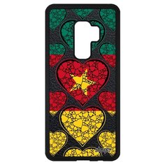 Чехол на смартфон Galaxy S9 Plus, "Флаг Камеруна с сердцем" Страна Любовь Utaupia