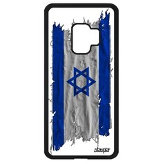 Чехол на смартфон Galaxy S9, "Флаг Израиля на ткани" Страна Государственный Utaupia
