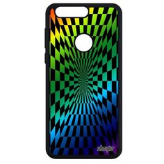 Чехол телефона Хонор 8 оригинальный дизайн Иллюзия шахмат Зеркало Квадраты Utaupia