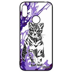 Чехол на смартфон Huawei Y6 2019 уникальный дизайн Кот Дикий Пушистый Utaupia