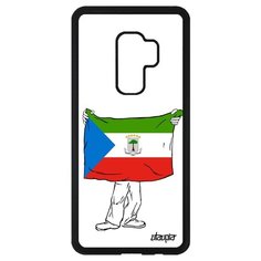 Чехол на смартфон Galaxy S9 Plus, "Флаг Гвинеи Экваториальной с руками" Патриот Utaupia