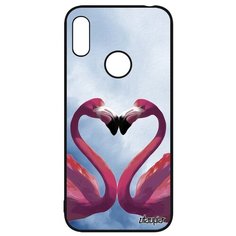 Чехол на смартфон Huawei Y6 2019 оригинальный дизайн Фламинго Любовь Символ Utaupia