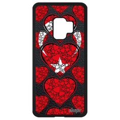 Чехол на смартфон Galaxy S9, "Флаг Турции с сердцем" Патриот Государственный Utaupia