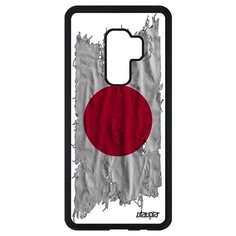 Чехол на смартфон Samsung Galaxy S9 Plus, "Флаг Японии на ткани" Государственный Патриот Utaupia