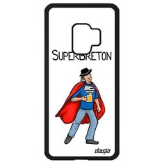 Чехол на смартфон Samsung Galaxy S9 уникальный дизайн Супербретонец Бретань Комикс Utaupia
