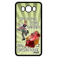 Чехол на смартфон Galaxy J7 2016, "Не могу - у меня красная рыбка!" Пародия Карикатура Utaupia