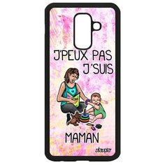 Чехол на смартфон Samsung Galaxy A6 Plus 2018, "Не могу - стала мамой!" Карикатура Пародия Utaupia