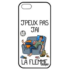 Чехол на смартфон iPhone 5 5S SE, "Не могу - мне лень!" Юмор Неохота Utaupia