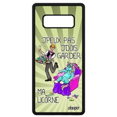 Чехол на смартфон Galaxy Note 8, "Не могу - сижу с единорогом!" Карикатура Юмор Utaupia